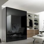 Frente corredero cristal lacado negro