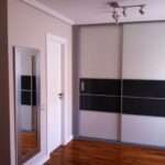 Frente corredero cristal lacado gris y blanco