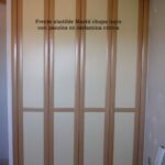 Armario de puertas plegables melamina blanca perfil haya