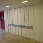 Frente abatible lacado blanco y cristal al ácido