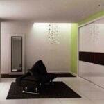 Hojas de armario correderas con cristal lacado blanco y negro