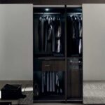 Interior en melamina de nogal canteado pvc de 19 mm con led