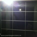 Armario corredero Cristal lacado negro