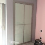 Frente de armario de puertas abatibles cristal lacado blanco