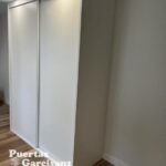 Frente de armario corredera de puertas lisas lacado blanco