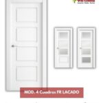Puerta lacada Mod.4 Cuadros Fresados