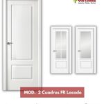 Puertas lacadas Mod. Recto dos cuadros fresados