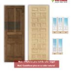 Puerta maciza de pino Mod. 5 Plafones y Mod. Castellana