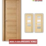 Puerta de madera con fresado Mod. F-520