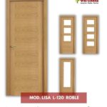 Puerta de madera Lisa veta horizontal y vertical Mod. L-120