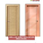 Puerta de madera con greca Mod. L-230