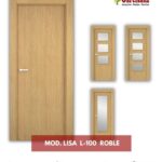 Puerta de madera Lisa Veta vertical Mod. L-100