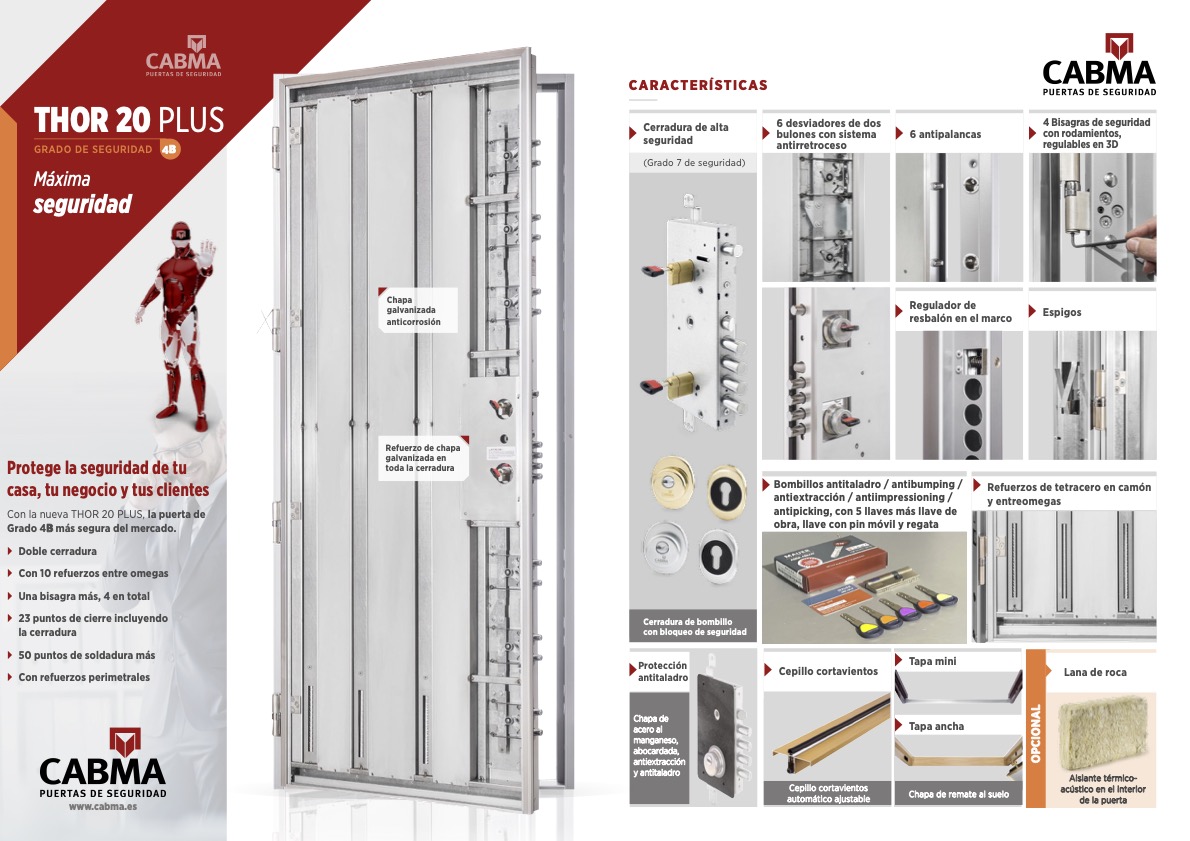 Thor 20 PLus 1 Puerta Acorazada Thor 20 Plus Grado 4 / 4B Cabma - Imagen 1
