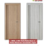 Puerta de Vinilo Mod. L-100 con greca en color negro