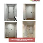 Caras interiores de puertas blindadas lacadas en blanco